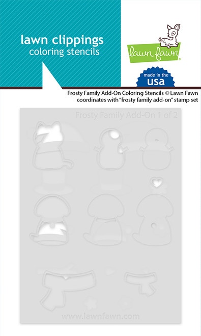 Lawn Fawn Coloring Stencils frosty family add-on coloring stencils LF3564