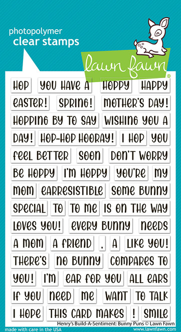 Lawn Fawn Stamps henry's build-a-sentiment: bunny puns LF3678