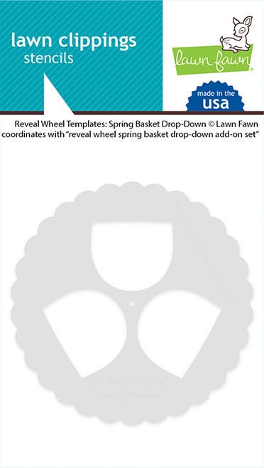 Lawn Fawn Template reveal wheel templates: spring basket drop-down LF3667