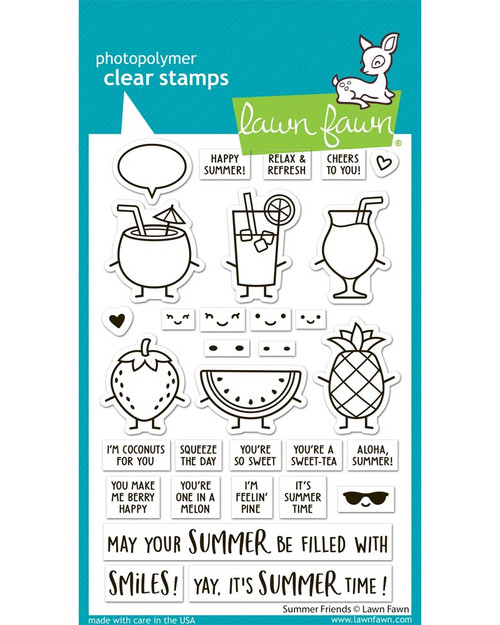 Lawn Fawn Stamps summer friends LF3781