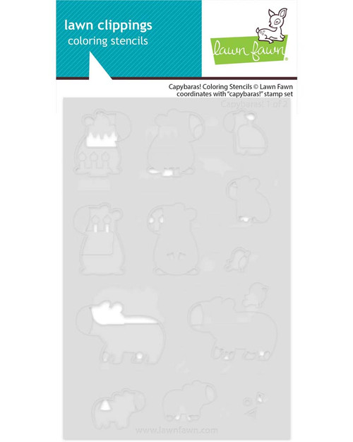 Lawn Fawn Coloring Stencils capybaras! coloring stencils LF3766