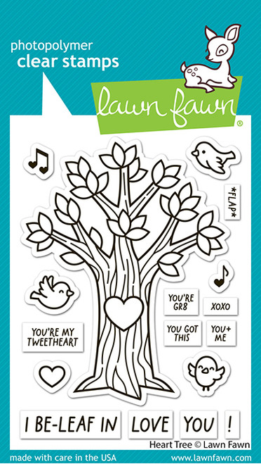 Lawn Fawn Stamps heart tree LF3671