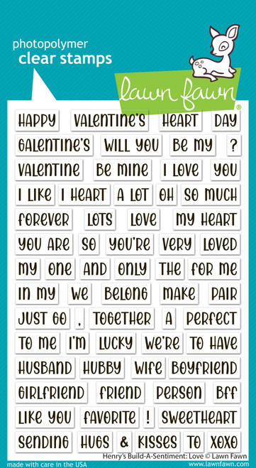 Lawn Fawn Stamps henry's build-a-sentiment: love LF3605
