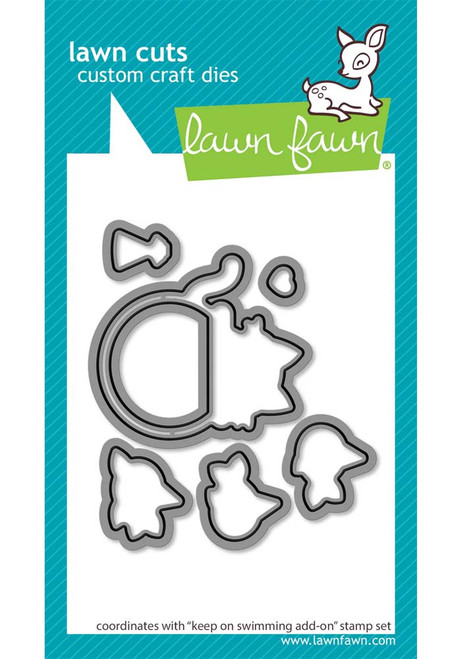 Lawn Fawn Dies keep on swimming add-on lawn cuts LF3785