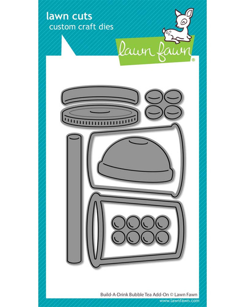 Lawn Fawn Dies build-a-drink bubble tea add-on LF3803