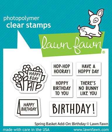 Lawn Fawn Stamps spring basket add-on: birthday LF3661