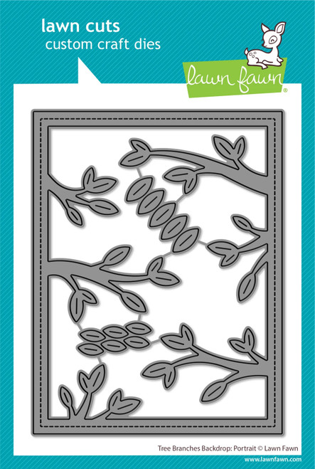 Lawn Fawn Dies Tree Branches Backdrop: Portrait LF3734