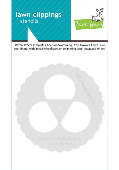Lawn Fawn Stencils reveal wheel templates: keep on swimming drop-down LF3788