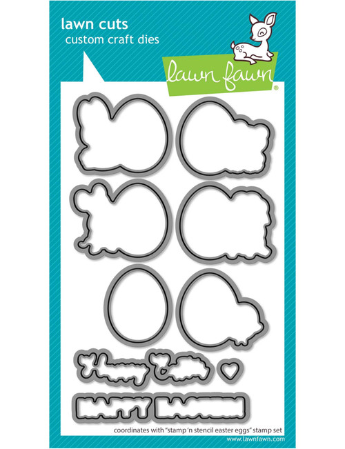 Lawn Fawn Dies stamp 'n stencil easter eggs lawn cuts LF4029