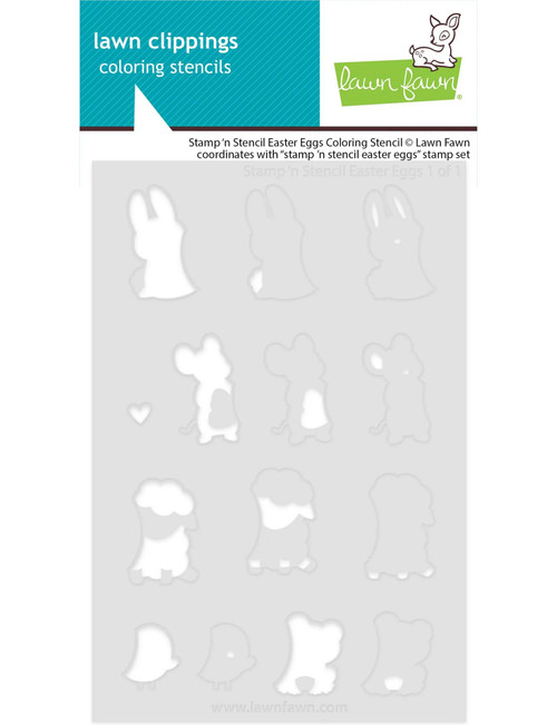 Lawn Fawn Coloring Stencils stamp 'n stencil easter eggs coloring stencil LF4030