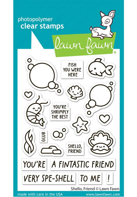 Lawn Fawn Stamps shello, friend LF3789