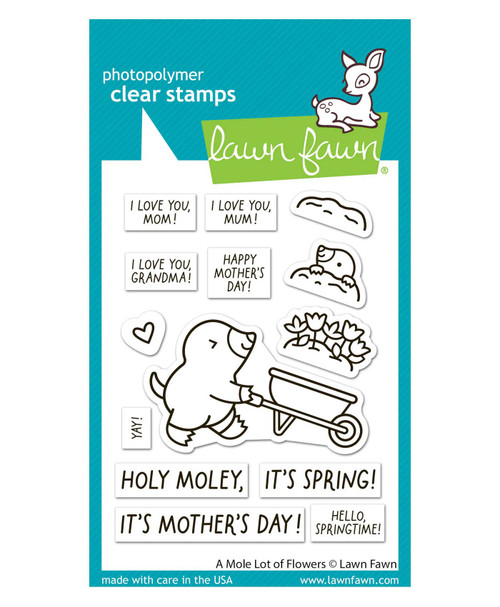 Lawn Fawn Stamps a mole lot of flowers LF4031