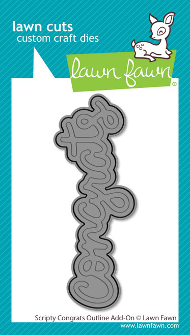 Lawn Fawn Dies  Scripty Congrats Outline Add-On LF3736