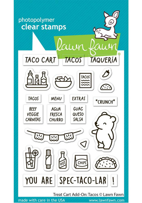 Lawn Fawn Stamps treat cart add-on: tacos LF3777