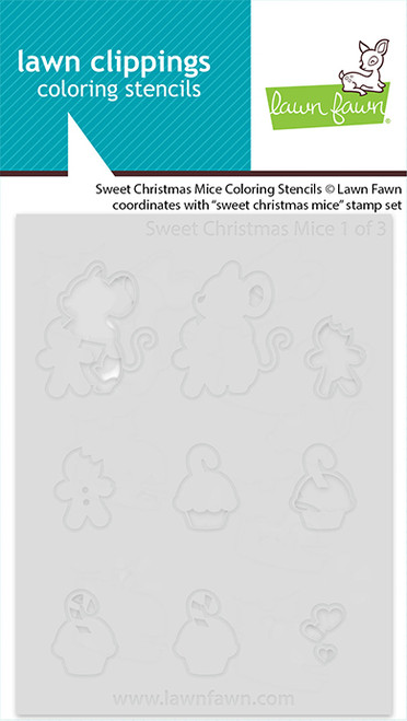 Lawn Fawn Coloring Stencils sweet christmas mice coloring stencils LF3925