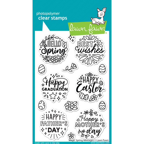 Lawn Fawn Clear Stamps 4"X6" Magic Spring Messages LF2782
