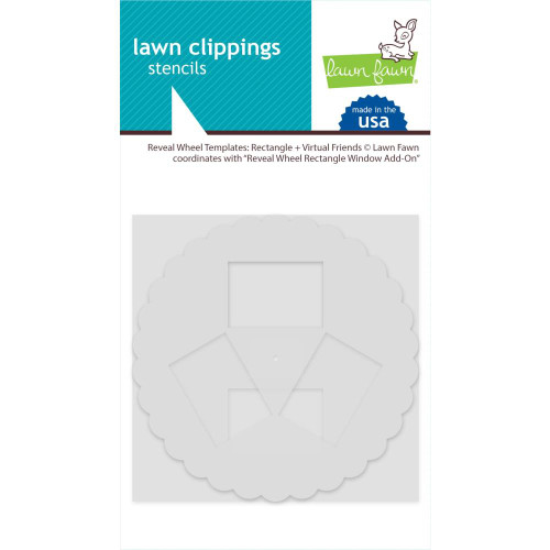 Lawn Fawn Lawn Clippings Rectangle Virtual Friends Stencil LF2521