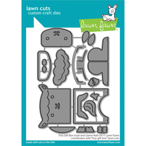 Lawn Cuts Custom Craft Die Tiny Gift Box Goat & Llama Add-On LF2800