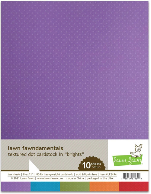Lawn Fawn Textured Dot Cardstock Brights LF2494