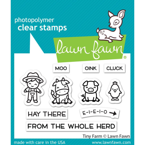Lawn Fawn Clear Stamps 3"X2" Tiny Farm LF2772