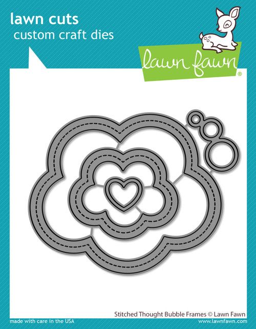 Lawn Fawn Craft Dies LF2575 stitched thought bubble frames