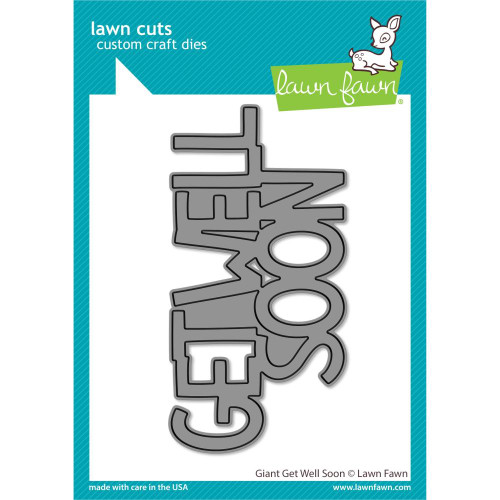 Lawn Cuts Custom Craft Die Giant Get Well Soon LF2804