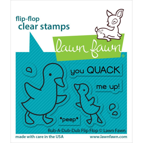 Lawn Fawn Clear Stamps 3"X2" Rub-A-Dub-Dub Flip-Flop LF2776