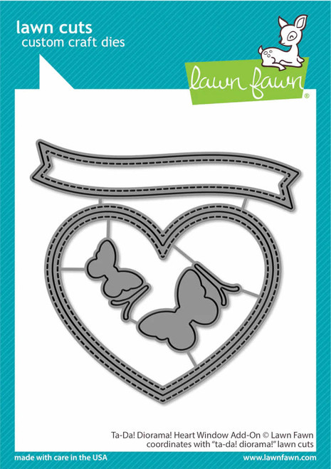 Lawn Fawn Dies ta-da! diorama! heart window add-on  LF3312 Lawn Fawn Dies LF3312
