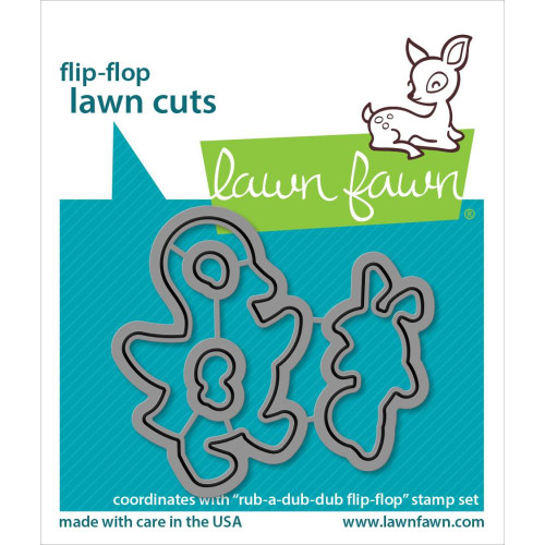 Lawn Cuts Custom Craft Die Rub-A-Dub-Dub Flip-Flop LF2777