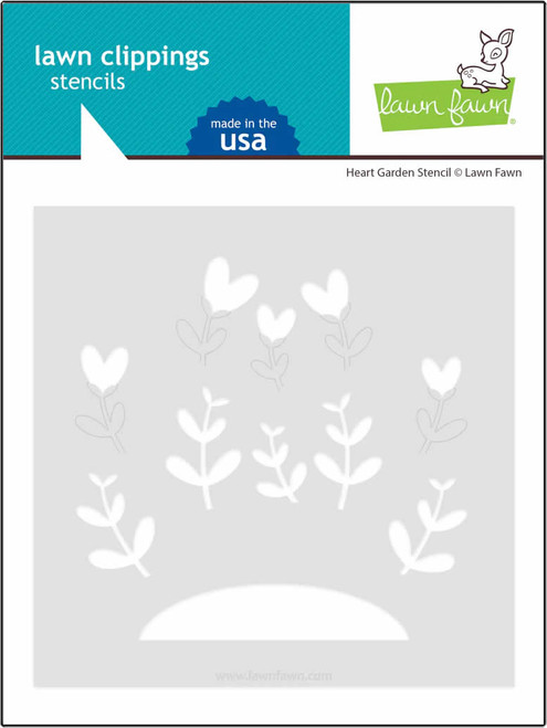 Lawn Fawn stencils heart garden stencil LF3322 Lawn Fawn Stencils LF3322