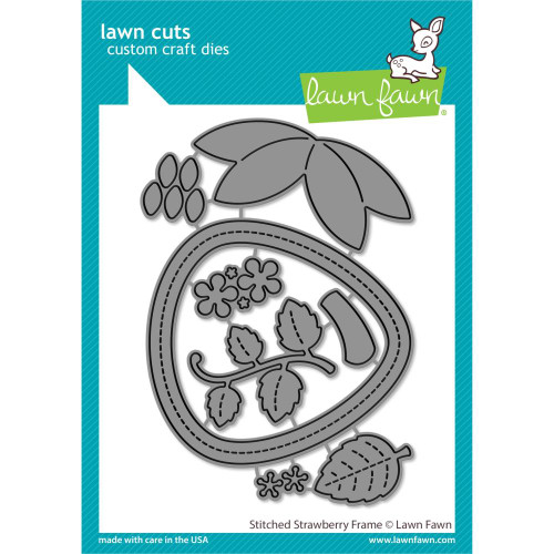 Lawn Cuts Custom Craft Die Stitched Strawberry Frame LF2809