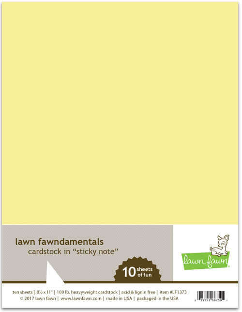 Lawn Fawn 100lb Heavyweight Cardstock LF1373 sticky note (10 sheets)