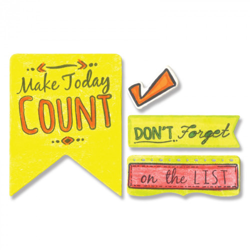 Sizzix Framelits Die Set w/Stamps - 661256 Make Today Count by Katelyn Lizardi