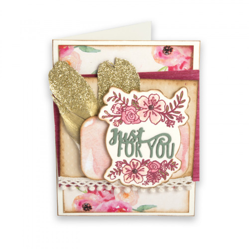 Sizzix Framelits Die Set 6PK w/Stamps - 661938 Just for You by Katelyn Lizardi