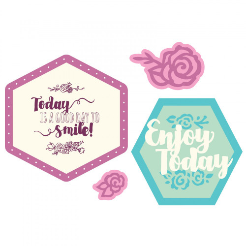 Sizzix Framelits Die Set 11PK w/Stamps - 661939 Thanks for Being You by Katelyn Lizardi