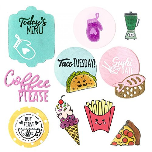 Sizzix Framelits Die Set w/Stamps - 662291 Foodie Planner by Katelyn Lizardi