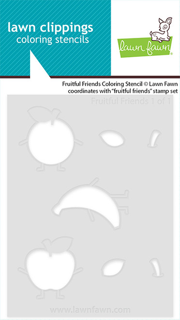 Lawn Fawn coloring stencils fruitful friends coloring stencil