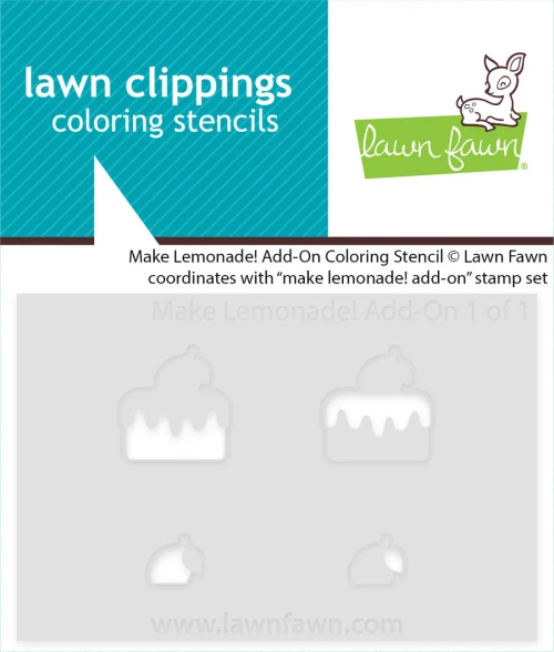 Lawn Fawn coloring stencils make lemonade! add-on coloring stencil