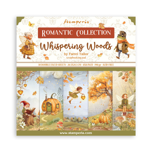 Stamperia 8" Paper Pad - Whispering Woods