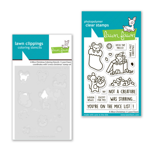 Lawn Fawn A Mice Christmas - Stamps & Coloring Stencil