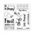 Sizzix Framelits Die Set w/Stamps - 661971 Health & Fitness Planner by K Lizardi