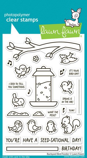 Lawn Fawn Stamps Backyard Bird Feeder LF3707