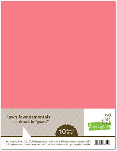 Lawn Fawn 100lb Heavyweight Cardstock LF1117 guava pink (10 sheets)