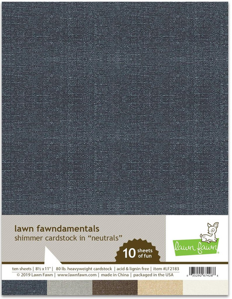 Lawn Fawn Shimmer Cardstock LF2183 Neutrals