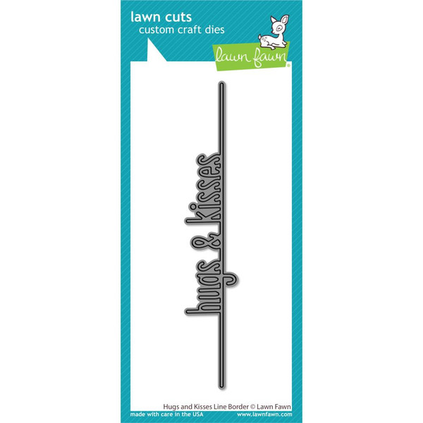 Lawn Fawn Craft Dies LF2475 hugs and kisses line border