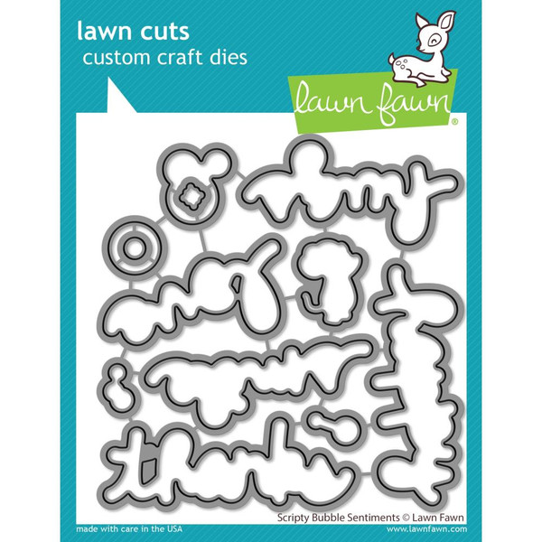 Lawn Fawn Lawn Cuts Scripty Bubble Sentiments Die LF2503