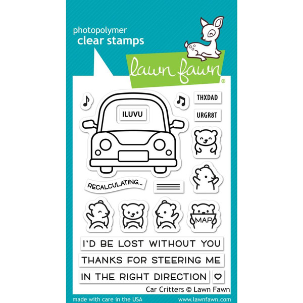 Lawn Fawn Clear Stamps LF2338 Car Critters