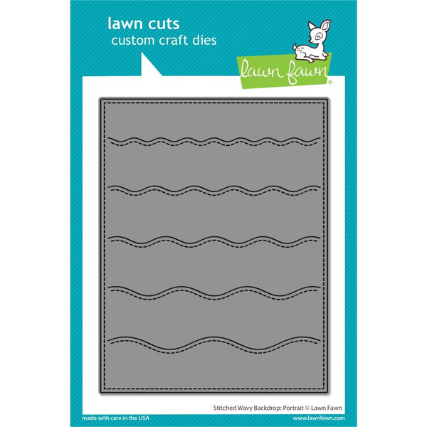 Lawn Fawn Custom Craft Die Stitched Wavy Backdrop: Portrait LF2890