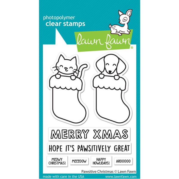 Pawsitive Christmas Lawn Fawn Stamps LF2983