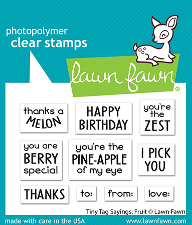 tiny tags sayings: fruit Lawn Fawn Stamps LF3171